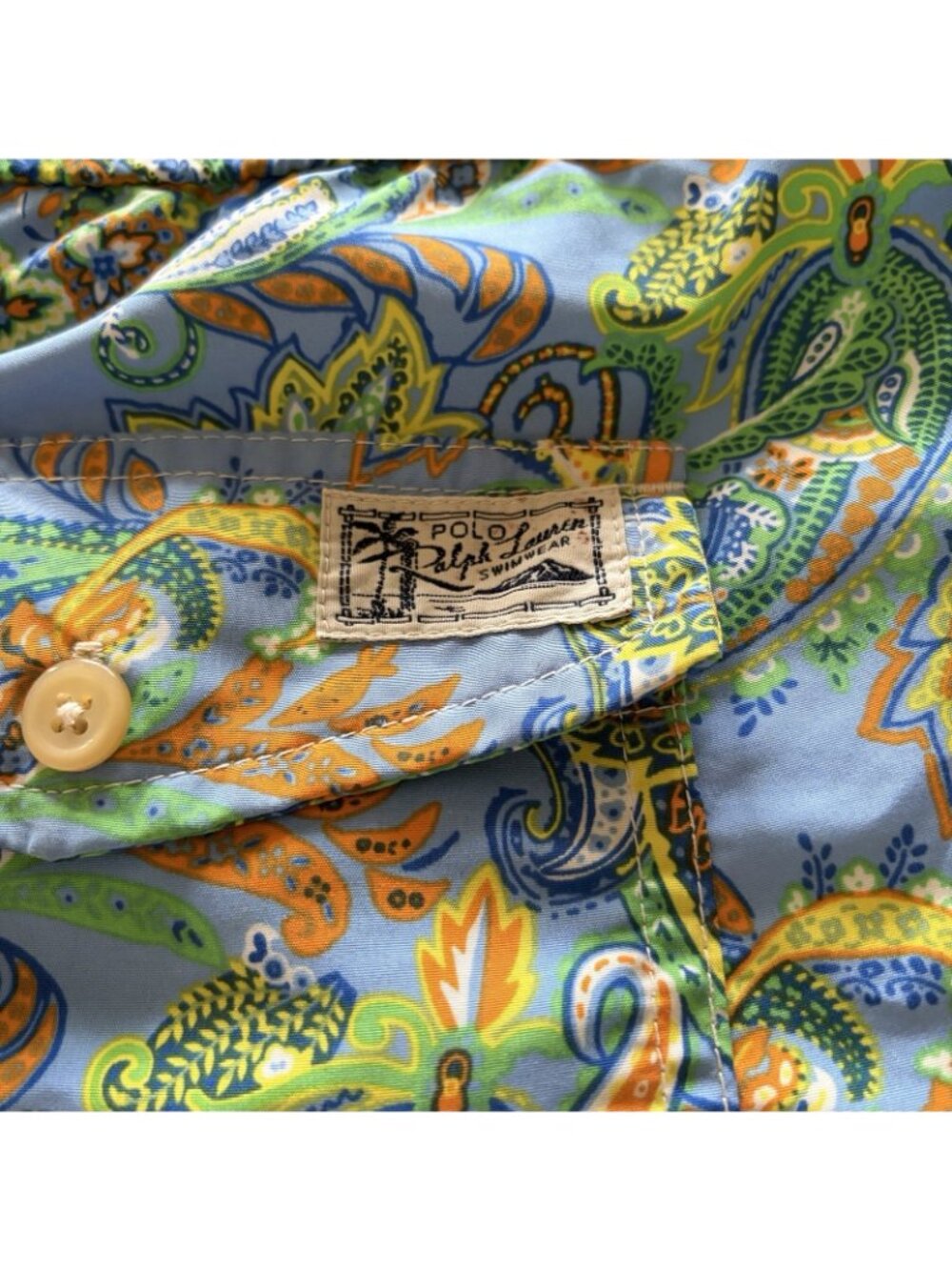 Polo Ralph Lauren Swim Trunks Men's XL Blue Floral Pattern 3-Pocket Short - Picture 6 of 10